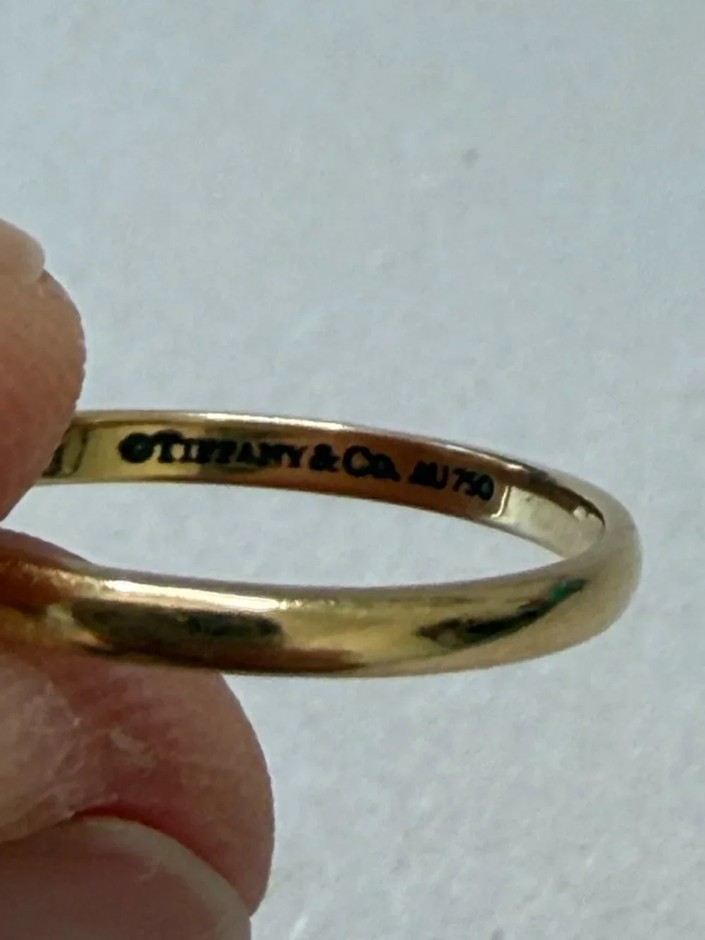 Tiffany & Co Women's 18K Yellow Gold Classic Wedding Band 1.5-2mm Size 6.75